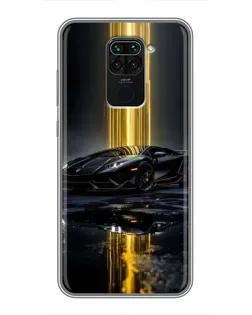 Чехол для Xiaomi Redmi Note 9 с картинкой «Ночной Lamborghini драйв»