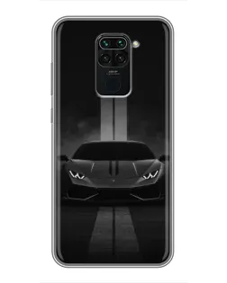 Чехол для Xiaomi Redmi Note 9 с картинкой «Lamborghini симметрия дорог»