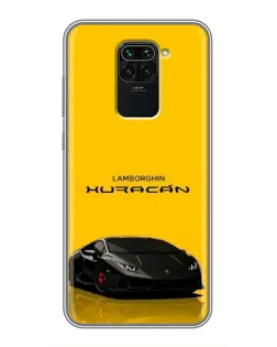 Чехол для Xiaomi Redmi Note 9 с картинкой «Lamborghini Huracan черный»
