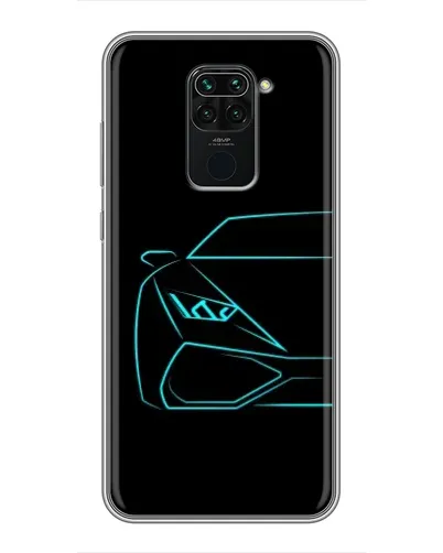 Чехол для Xiaomi Redmi Note 9 с картинкой «Голубой силуэт Lamborghini» Чехол для Xiaomi Redmi Note 9 с картинкой «Голубой силуэт Lamborghini»
