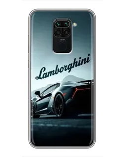 Чехол для Xiaomi Redmi Note 9 с картинкой «Классическая надпись Lamborghini»