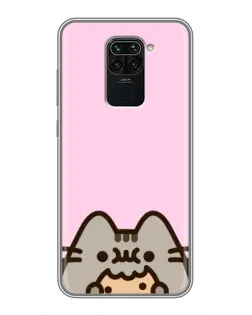 Чехол для Xiaomi Redmi Note 9 с картинкой «Pusheen и печенье» Чехол для Xiaomi Redmi Note 9 с картинкой «Pusheen и печенье»