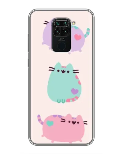 Чехол для Xiaomi Redmi Note 9 с картинкой «Pusheen трио» Чехол для Xiaomi Redmi Note 9 с картинкой «Pusheen трио»