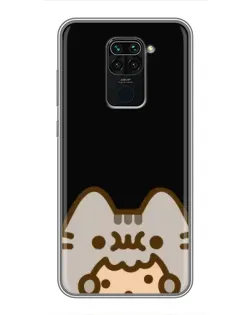 Чехол для Xiaomi Redmi Note 9 с картинкой «Пушин на черном»