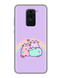 Чехол для Xiaomi Redmi Note 9 с картинкой «Радужные Пушины»