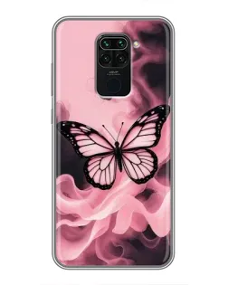 Чехол для Xiaomi Redmi Note 9 с картинкой «Бабочка в дыму» Чехол для Xiaomi Redmi Note 9 с картинкой «Бабочка в дыму»