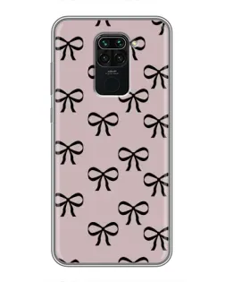 Чехол для Xiaomi Redmi Note 9 с картинкой «Черные бантики»
