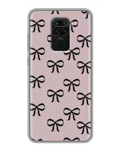 Чехол для Xiaomi Redmi Note 9 с картинкой «Черные бантики»