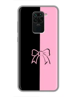 Чехол для Xiaomi Redmi Note 9 с картинкой «Половинки банта»