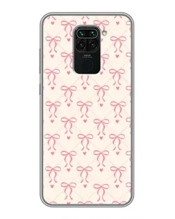 Чехол для Xiaomi Redmi Note 9 с картинкой «Розовые бантики Coquette»