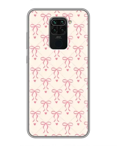 Чехол для Xiaomi Redmi Note 9 с картинкой «Розовые бантики Coquette»