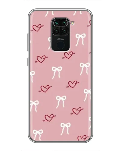 Чехол для Xiaomi Redmi Note 9 с картинкой «Сердца и банты»