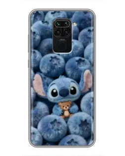 Чехол для Xiaomi Redmi Note 9 с картинкой «Стич и голубика» Чехол для Xiaomi Redmi Note 9 с картинкой «Стич и голубика»