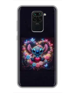 Чехол для Xiaomi Redmi Note 9 с картинкой «Stitch в цветах» Чехол для Xiaomi Redmi Note 9 с картинкой «Stitch в цветах»