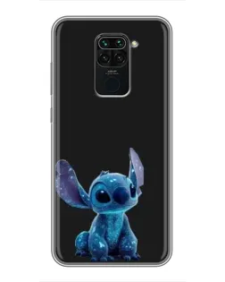 Чохол для Xiaomi Redmi Note 9 з картинкою «Стіч на чорному»