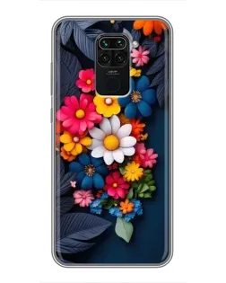 Чехол для Xiaomi Redmi Note 9 с картинкой «Цветочная феерия»