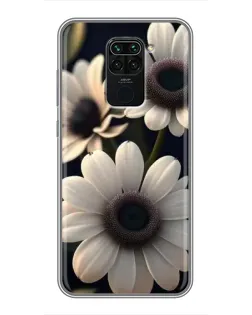 Чехол для Xiaomi Redmi Note 9 с картинкой «Белые маргаритки макро»