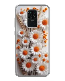 Чехол для Xiaomi Redmi Note 9 с картинкой «Белые сухоцветы»