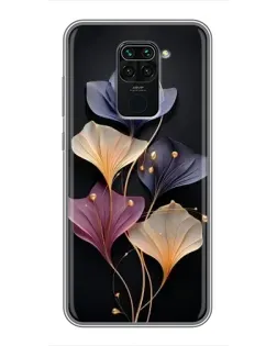 Чехол для Xiaomi Redmi Note 9 с картинкой «Лиловые цветы грации»