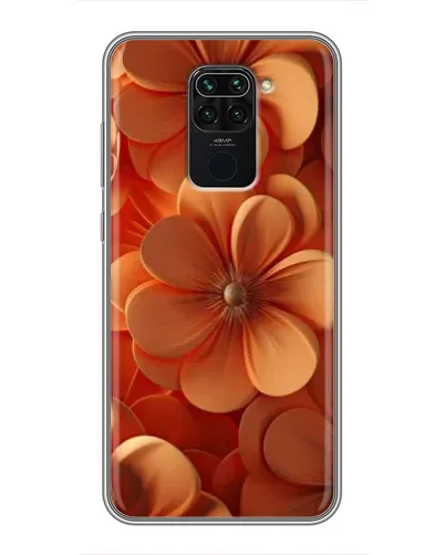 Чехол для Xiaomi Redmi Note 9 с картинкой «Оранжевый макро цветок»