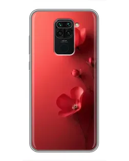 Чехол для Xiaomi Redmi Note 9 с картинкой «Маковые соцветия»