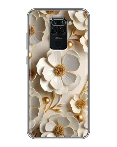 Чехол для Xiaomi Redmi Note 9 с картинкой «Белие бумажние  цвети»