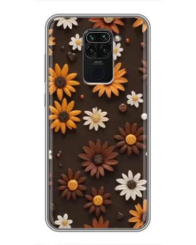 Чехол для Xiaomi Redmi Note 9 с картинкой «Узор из маленьких подсолнухов»