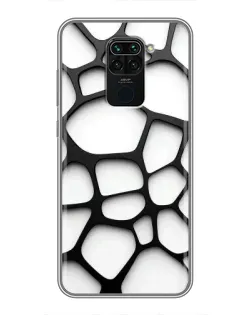Чехол для Xiaomi Redmi Note 9 с картинкой «Белая объемная сетка» Чехол для Xiaomi Redmi Note 9 с картинкой «Белая объемная сетка»