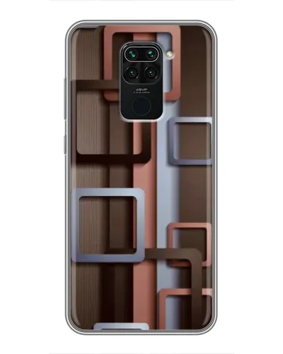 Чехол для Xiaomi Redmi Note 9 с картинкой «Коричневые объемные квадраты» Чехол для Xiaomi Redmi Note 9 с картинкой «Коричневые объемные квадраты»