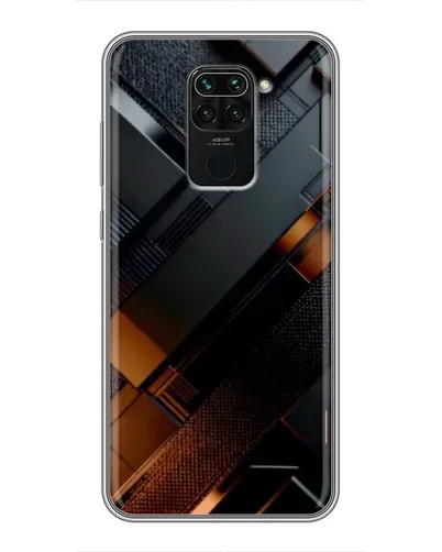 Чехол для Xiaomi Redmi Note 9 с картинкой «Черные геометрические блоки» Чехол для Xiaomi Redmi Note 9 с картинкой «Черные геометрические блоки»