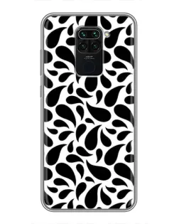 Чехол для Xiaomi Redmi Note 9 с картинкой «Контрастные черные капли»