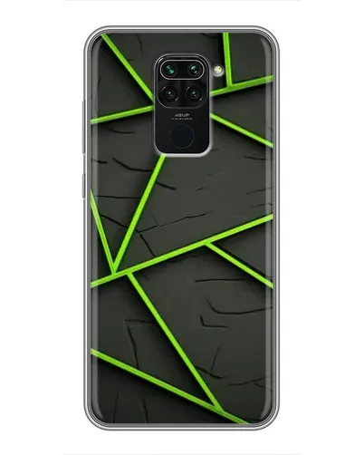 Чехол для Xiaomi Redmi Note 9 с картинкой «Зеленые геометрические линии» Чехол для Xiaomi Redmi Note 9 с картинкой «Зеленые геометрические линии»