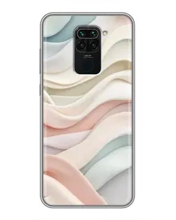 Чехол для Xiaomi Redmi Note 9 с картинкой «Пастельные нежные волны»