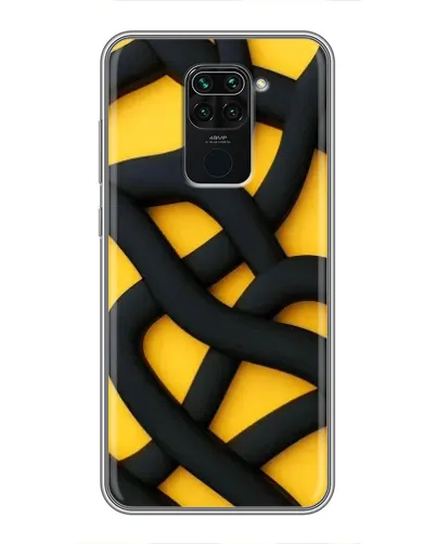 Чехол для Xiaomi Redmi Note 9 с картинкой «Черное желтое переплетение» Чехол для Xiaomi Redmi Note 9 с картинкой «Черное желтое переплетение»