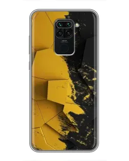 Чехол для Xiaomi Redmi Note 9 с картинкой «Золотые осколки геометрии»