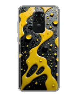 Чехол для Xiaomi Redmi Note 9 с картинкой «Жидкое желтое золото»
