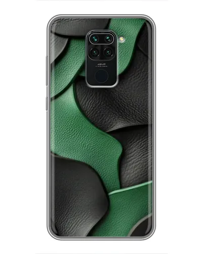 Чехол для Xiaomi Redmi Note 9 с картинкой «Зеленые кожаные волны» Чехол для Xiaomi Redmi Note 9 с картинкой «Зеленые кожаные волны»