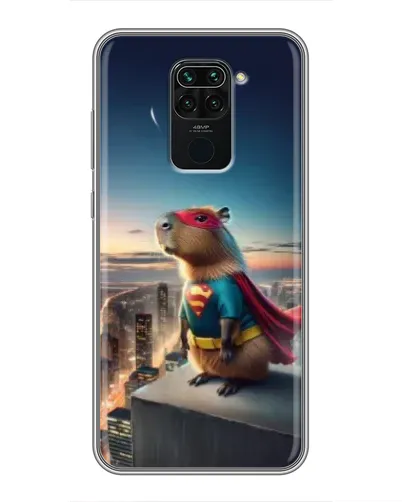 Чехол для Xiaomi Redmi Note 9 с картинкой «Капи-мен супергерой»