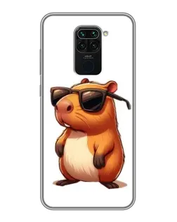 Чехол для Xiaomi Redmi Note 9 с картинкой «Капибара в очках»