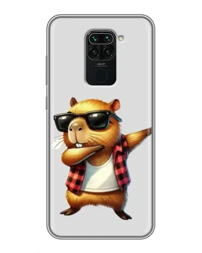 Чехол для Xiaomi Redmi Note 9 с картинкой «Капибара рэпер даб»