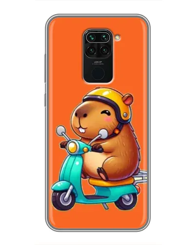 Чехол для Xiaomi Redmi Note 9 с картинкой «Капибара на скутере»