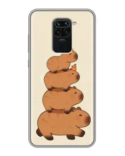Чехол для Xiaomi Redmi Note 9 с картинкой «Башня из капибар»