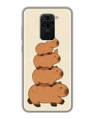 Чехол для Xiaomi Redmi Note 9 с картинкой «Башня из капибар»