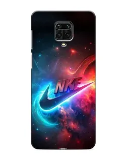 Чехол для Xiaomi Redmi Note 9S с картинкой «Огненный логотип Nike»