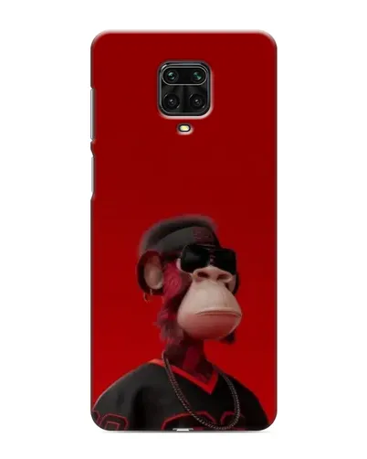 Чохол для Xiaomi Redmi Note 9S з картинкою «Bored Ape в червоному»