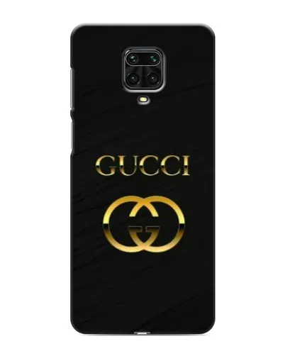 Чохол для Xiaomi Redmi Note 9S з картинкою «Золотий логотип Gucci»