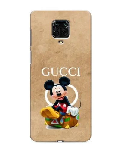 Чохол для Xiaomi Redmi Note 9S з картинкою «Міккі Маус Gucci — крафт»