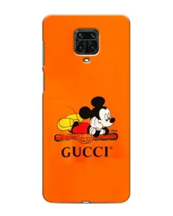 Чохол для Xiaomi Redmi Note 9S з картинкою «Міккі Маус Gucci — помаранч»