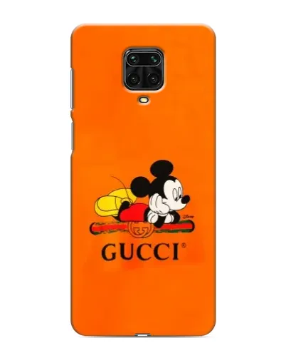 Чохол для Xiaomi Redmi Note 9S з картинкою «Міккі Маус Gucci — помаранч»