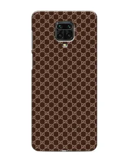 Чехол для Xiaomi Redmi Note 9S с картинкой «Gucci — шоколадная сетка»